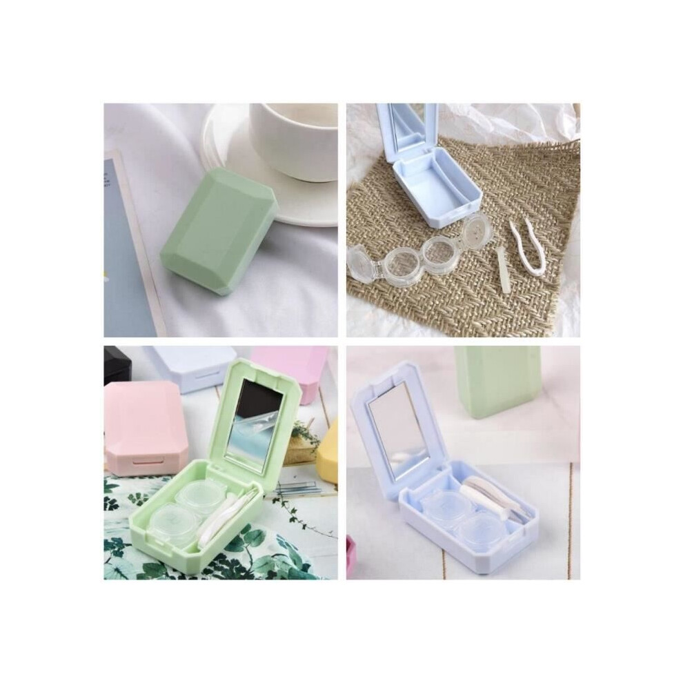 Aihontai Contact Lens Case, Portable Contact Lens Case, With Storage Container, Square Care Box, For Home, Travel