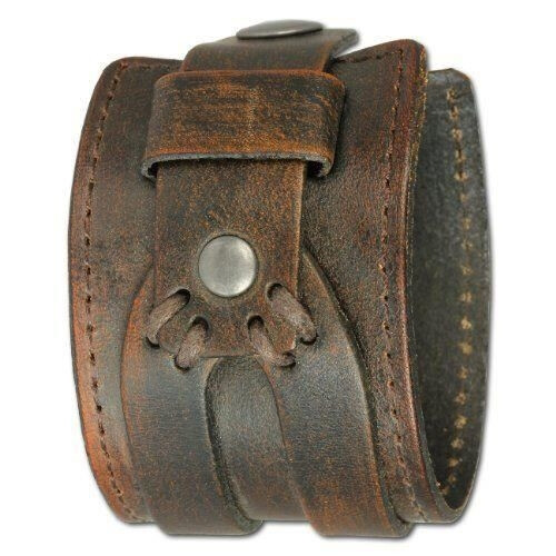 Ανδρικό Δερμάτινο Βραχιόλι Force Cuff Antique Brown - Μάρκα - Μοντέλο - Δέρμα - Καφέ - Άνδρες 1