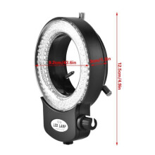 VINGVO LED Ring Light for Camera/Microscope, 144 LED Beads, Adjustable Brightness Ring Light, EU Plug 110-220V