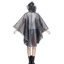 Women's Portable EVA Raincoat/Poncho with Hood, Waterproof Rain Cape for Motorcycle/Bicycle, Tarpaulin for Travel/Camping/Hiking/Vacation