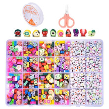 Children's bead kit for making your own bracelets and necklaces with alphabet and pony motifs for jewelry making