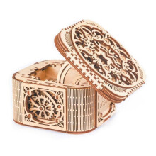 Jewelry Box - Ugears - 190-Piece Puzzle - Natural Wood - Gold - For Women