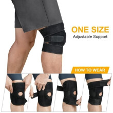 Kniebandage für die Patella – SOBROVO – 2 Stück – Schwarzes Neopren – Verstellbar – Sportschutz