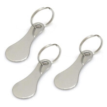 Shopping Cart Chip, Trolley Token, Metal Shopping Cart Token, Shopping Cart Token, Stainless Steel Shopping Cart Keychain, 3 Pieces