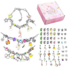 Charm bracelet jewelry making kit, girl's gift jewelry making kit, DIY jewelry kit with beaded bracelet