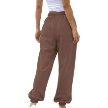 Pantaloni da jogging harem da donna semplici con tasche, pantaloni da tuta fitness larghi ed elasticizzati, pantaloni harem sportivi