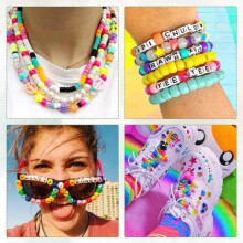 Kandi Rainbow 4700 kralenset - 72 kleuren voor het maken van armbanden en accessoires - Inclusief 3600 kralen en draad (9 m)