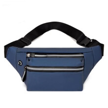 Sac banane multifonctionnel en nylon imperméable pour hommes et femmes avec prise casque - Bleu