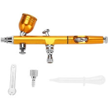 Airbrush Gun Sprayer Art Gun Tattoo Painting Nail Cake Decoration Gold 0.2mm