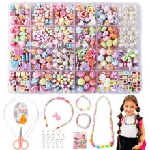 DIY kralenarmbandjesmaakset met 24 vakjes, handgemaakte setjes voor kinderen
