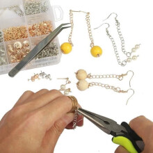 2416 Pcs Jewelry Making Kit Silver Gold Clasp Bracelet Jewelry Repair Accessory for DIY Earrings Necklaces