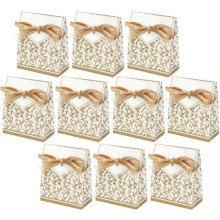 Gift bags - Dilwe - 40 sets - Gold pattern - Decoration for weddings - Birthday parties