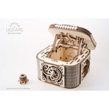 Jewelry Box - Ugears - 190-Piece Puzzle - Natural Wood - Gold - For Women