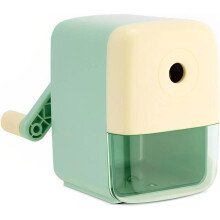Manual pencil sharpener for children and adults, crank for standard and colored pencils (6.9-8 mm), durable design for a