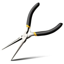6" Mini-Spitzzange mit komfortablen Griffen, Präzisionszange mit extra langen, konischen, nicht gezahnten Backen für...