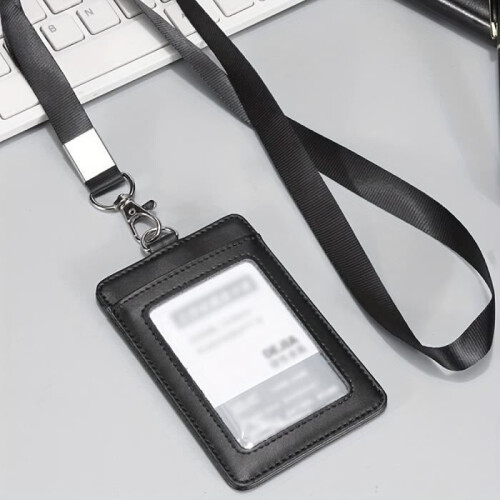 Badge Holder - Unspecified - 4PCS - PU Leather - Lanyard - Transparent