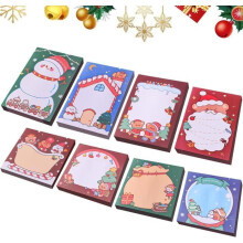 Kerststickers - Zelfklevende etiketten - Pak van 8 - Kleurrijk - Rood - Praktisch