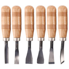6 Pcs Wood Engraving Knife Wood Carving Chisel Set Chip Detail Cutting Scissors Kit Rustproof Wood Tools