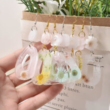2-piece silicone mold for pendants and keychains - White - 13*13*0.7cm