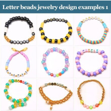 1400 pcs Letter Beads, 4x7 mm Acrylic Beads, Beads for Jewelry Making, Beads for Bracelet Making, P