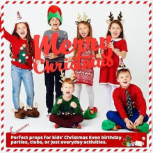 Weihnachtsstirnbänder, Rentierstirnbänder, zweiteilige Rentierstirnbänder, Weihnachtshaarbänder für Kinder, Partydekorationen