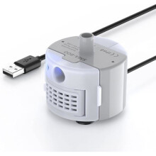 Katzenbrunnenpumpe mit LED-Beleuchtung, extrem leise, lange Lebensdauer, wasserdicht (IP68), FDC