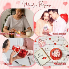 24 Heart-Shaped Metal Tins (4 oz), Empty Tealight Candle Mold, Heart-Shaped Tin with Window Lids