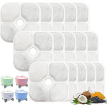 Waterfonteinfilter - ANDERSZINS - Compatibel met Catit Pixi - 3 lagen - Verpakking van 15 stuks - Voor katten