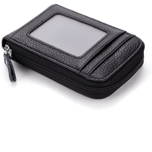 Θήκη Πιστωτικής Κάρτας - POPSPO - Μαύρο - Δέρμα PU - 11,5 x 7,5 cm - Unisex 1