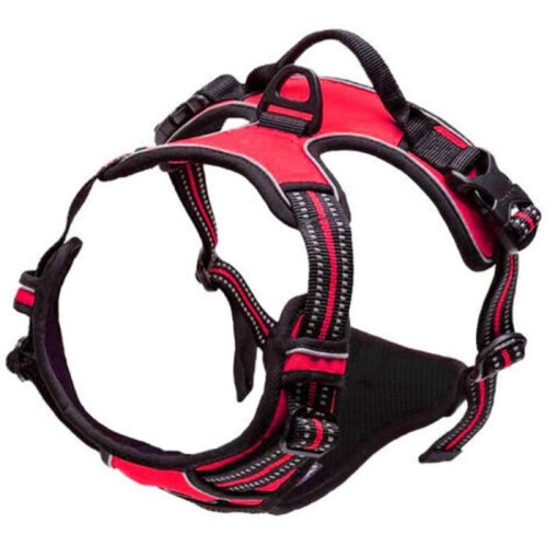 No-pull dog harness - MICH - Reflective - Adjustable - Size M - Red - Easy to put on
