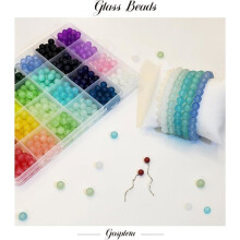 Jewelry Making Kit - 1400 Pieces - 24 Colors - 8mm Glass Beads - Creative Gift