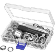 12 mm metalen oogjesset, 100 stuks, voor reparatie van zeilen, tenten en dekzeilen