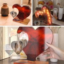 Stampi in resina epossidica, stampo in silicone per cornici fotografiche in resina, stampi in silicone a forma di cuore per cornici