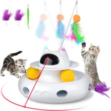 Giocattolo interattivo per gatti - MARCA - 4 in 1 - Ricaricabile - Puntatore luminoso - Sicuro