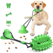 Giocattoli per cani, giocattolo per cani con ventosa, pulitore molare multifunzionale per animali domestici, pulizia dei denti con