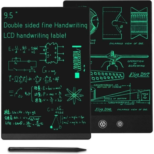 Lavagna LCD cancellabile - LECOO - 9,5 pollici - Nera