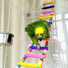 Vogelspielzeug für Papageien, Leiter, Schaukel, Regenbogenbrücke für Papageien, Sittiche, Conures, Kakadus
