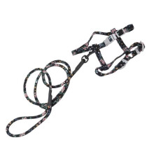 Pettorina per gatti - OMABETA - Set pettorina e guinzaglio - Regolabile - Nero - Taglia M
