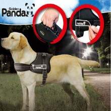 PAWZ ROAD Hoogwaardig hondentuigje voor grote honden (maat L) Zwarte stof