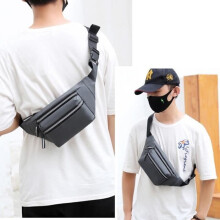 Multifunctional Waterproof Nylon Fanny Pack for Men and Women with Headphone Jack - Blue
