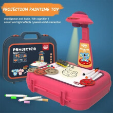 Red projection drawing case for children, graffiti writing board, writing board and light-up drawing board