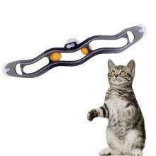 Cat toys with window, Sucker, Track Ball Toy, Interactive Cat Table Tennis Toy, Curved Track Balls