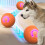 Smart Rolling Ball for Dogs and Cats, Interactive Toy, Bite-Resistant, with Light - Orange 3