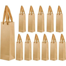 Set of 12 Kraft Paper Wine Bottle Sleeves