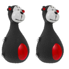 Set of 2 squeaky puppy toys, dog chew toy, donkey mold, puppy chew toy