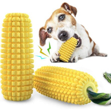 Indestructible corn stick chew toy for dogs, interactive and squeaky toy for aggressive chewers, suitable for