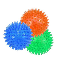 Jouet pour chien - Lot de 3 balles à mâcher - TPR non toxique - Durable - Pour chiens de petite et moyenne taille