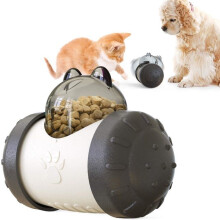 Pet food dispensing toy, dog and cat treat cup, interactive educational toy