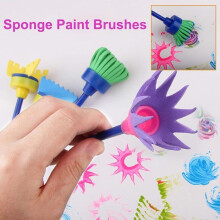 Set of 30 Children's Foam Painting Sponges and Pads, Drawing and Craft Tools