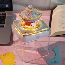 Calendrier de bureau 2025 lumineux, calendrier de bureau 3D, bloc-notes, art du papier, cerisier en fleurs, bloc-notes 3D créatif